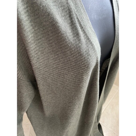 Ann Taylor Loft Green Open Front Ribbed Lightweight Cardigan - Misses M - Picture 5 of 6